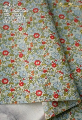 145x50cm Pastoral Floral Poplin Cotton Fabric DIY Children's Wear Cloth Make Bedding Quilt Decoration Home