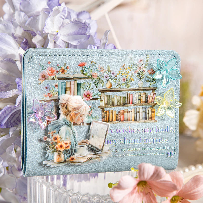 JIANQI 60mm*2m Tapes Flower Sea Drifting DIY Scrapbooking Decor Photo Album Collage Junk Journal Materials Aesthetics Stickers