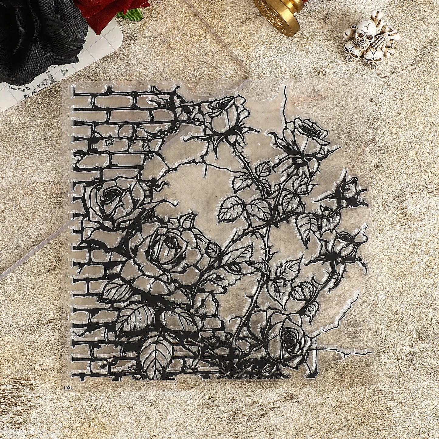 JIANWU Vintage Sunflower Plant Butterfly Landscape Material Collage Transparent Silicone Stamp Creative DIY Journal Stationery