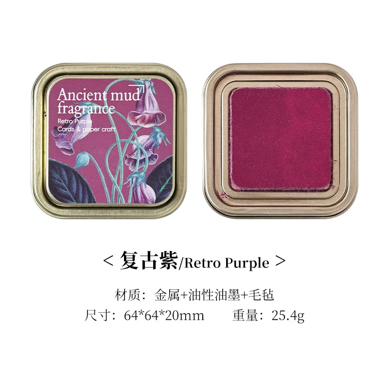 8 styles Retro Gothic Ink Pad Planner Handmade Scrapbook Student Supplies Self Ink Stamp Inkpad School Accessories Stationery