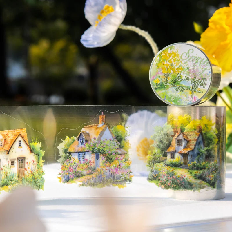 JIANQI 60mm*2m PET Tapes Chunri Park DIY Scrapbooking Decor Photo Album Collage Junk Journal Materials Aesthetics Stickers