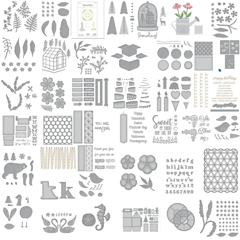 Flower 2025 NEW Cutting Dies Scrapbook Diary Decoration Stencil Embossing Template DIY Greeting Card Handmade