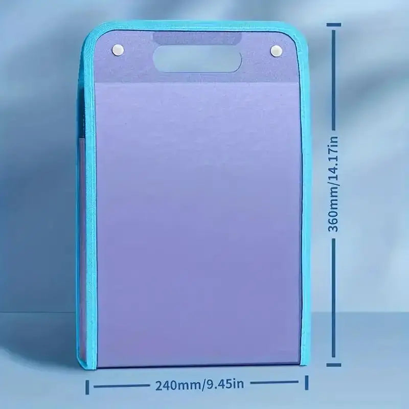 Waterproof A4 Vertical File Organizer with 13 Pockets, Thick PP Translucent Document Holder, Multi-Color Office Storage Folder