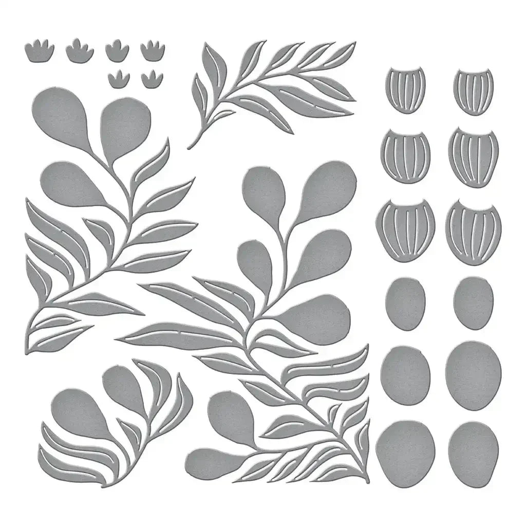 Fresh Picked Anemones Etched 2025 NEW Cutting Dies Scrapbook Diary Decoration Stencil Embossing Template DIY Greeting Card