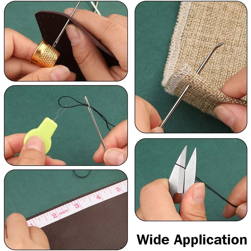 Upholstery Repair Leather Sewing Kit for Shoes Sofa Tent Carpet Leather Craft DIY Seam Ripper Sewing Thread Needle