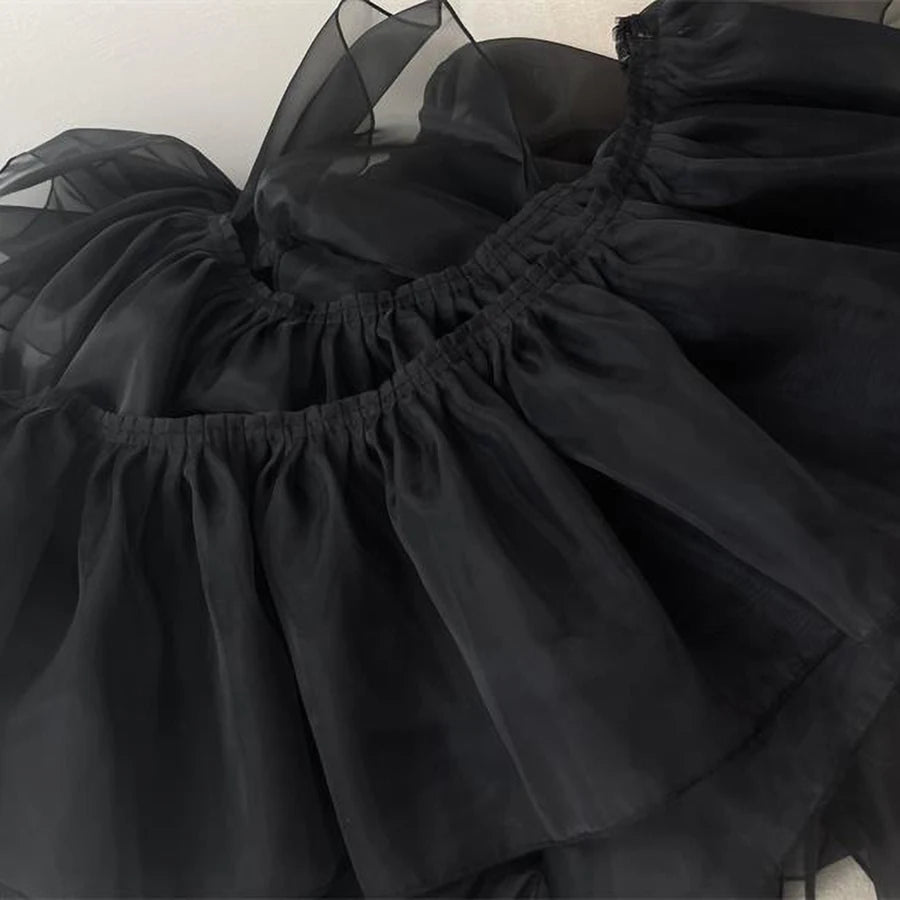 1 Yard Black White Organza Lace Fabric Pleated Waves And Three-Dimensional For Clothing Home Trimming Accessories Sew Applique