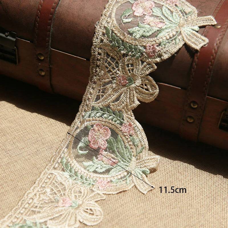 1Y Handmade Lace Ribbon Fabric Lace Trimmings for Sewing Accessories Wedding Decoration DIY Craft Supplies