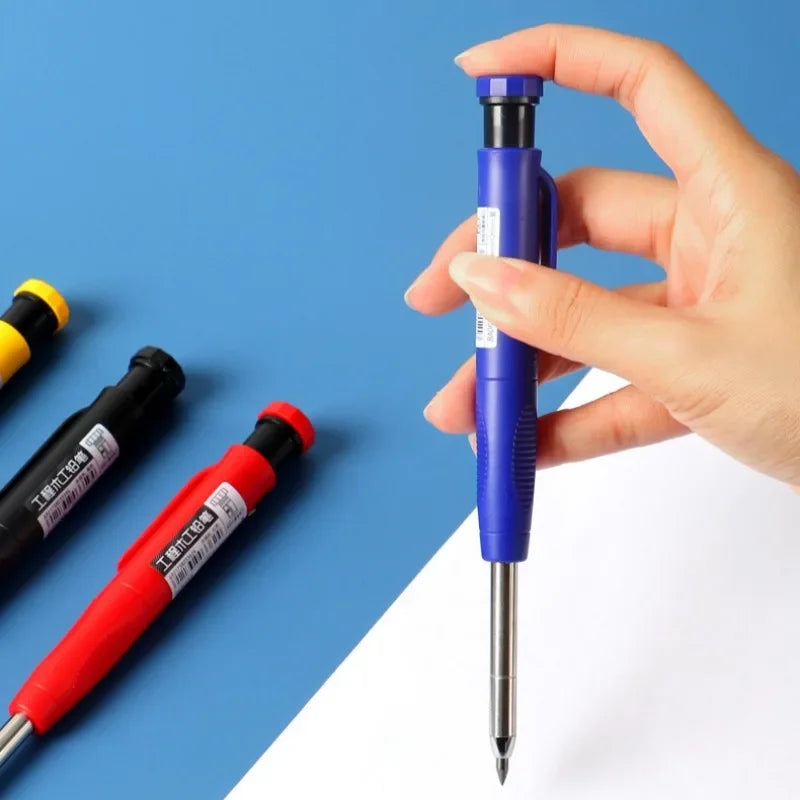 2.8mm Carpenter Mechanical Pencil with Sharpener for Woodworking Construction Long Head Carpenter Pencil Cute Stationery