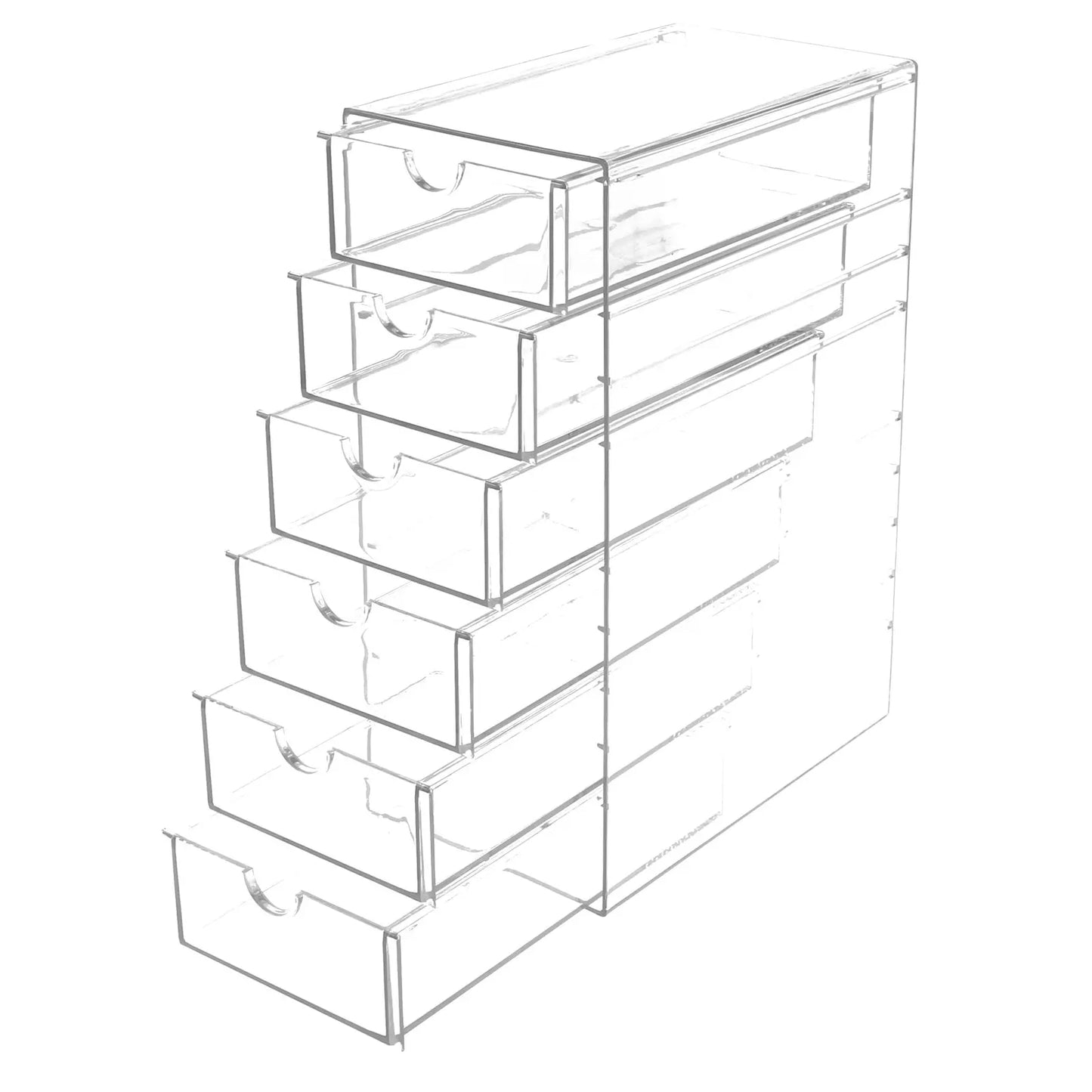 4/5Layer Acrylic Drawer Organizer Stationery Storage Box Glasses Clear Desk Makeup Hair Display Pencil Holder Office Student