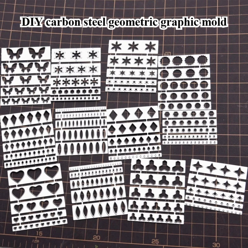 Ultralight Clay Geometry/petal Shape Carbon Steel Cutting Mold DIY Polymer Clay Animation Characters Clothing Decoration Tools