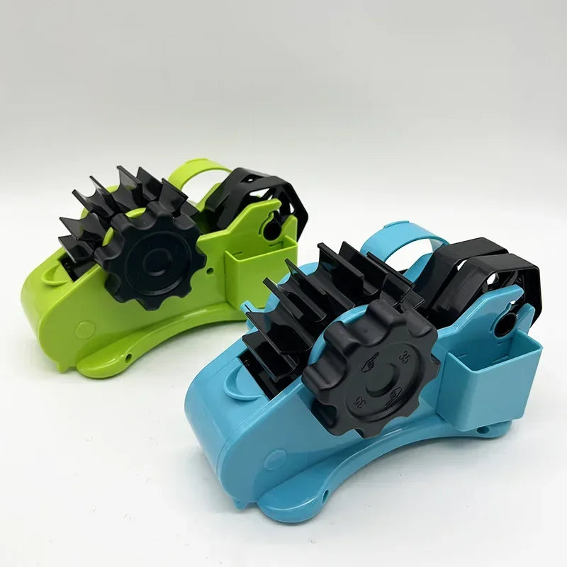 Semi-Automatic Tape Dispenser Multi-roll Cutting Reusable Thermal Tape Dispenser with Compartment for Thermal Transfer Tape