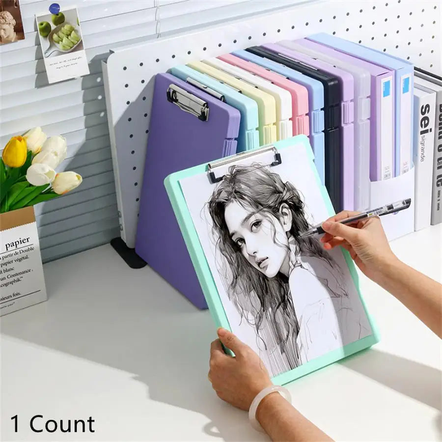 1pc Multi-Functional A4 Clipboard Document Holder - File Organizer with Sturdy Acrylic Board Clip for Office, School
