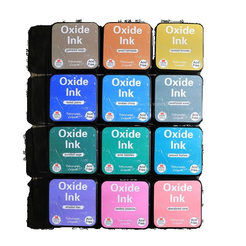 Oxidized Water-based Ink Pad Smearing Art Magazine Manual Ledger Seal DIY Envelope/Birthday Greeting Card Decorative Pigment