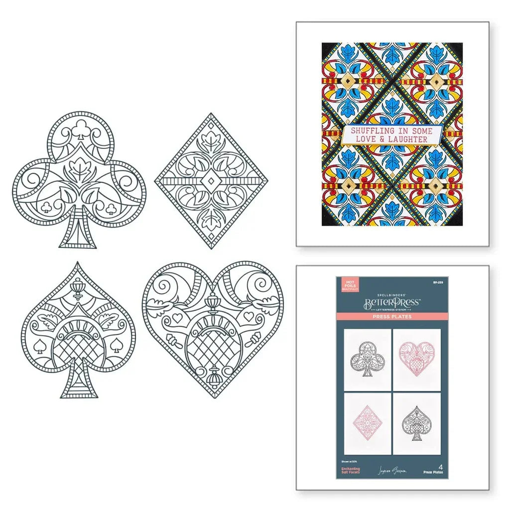 Solitaire Tiles and Club Cutting Stamp Hot Foil Scrapbook Diary Decoration Stencil Embossing Template DIY Greeting Card Handmade