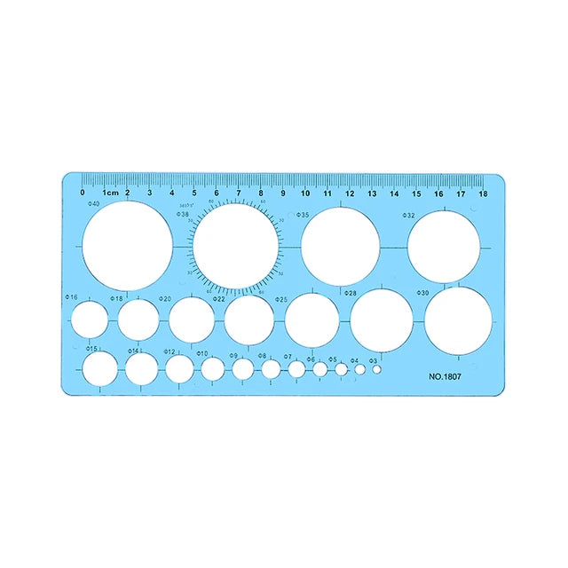 1Pcs 18cm Drawing Stencil Mechanical Ruler DIY Quilling Ruler Rulers Round Template Circle Size Template Ellipse Drafting