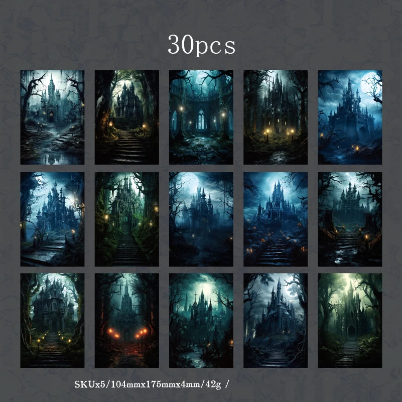 JIANQI 30pcs/pack Retro Magic Forest Materials Paper Decorative Diy Diary Album material junk journal Scrapbooking supplies