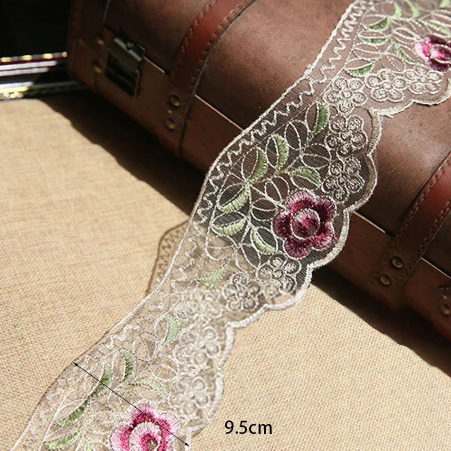 1Y Handmade Lace Ribbon Fabric Lace Trimmings for Sewing Accessories Wedding Decoration DIY Craft Supplies