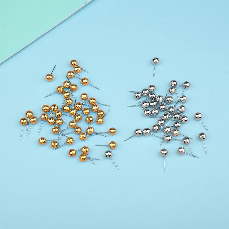 Portable DIY Round Metal Positioning Fixing Head Pins Needle DIY Clothing Sewing Crafts Accessories Bead Pin with Storage Box
