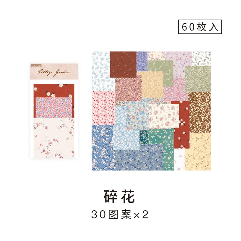 JIANQI 60 Sheets Vintage Collage Scrapbooking Journal Material paper Card Making DIY Retro Source Paper Creative Memo Stationery