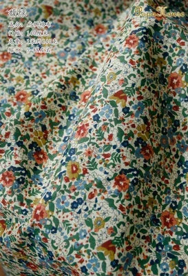 145x50cm Pastoral Floral Poplin Cotton Fabric DIY Children's Wear Cloth Make Bedding Quilt Decoration Home