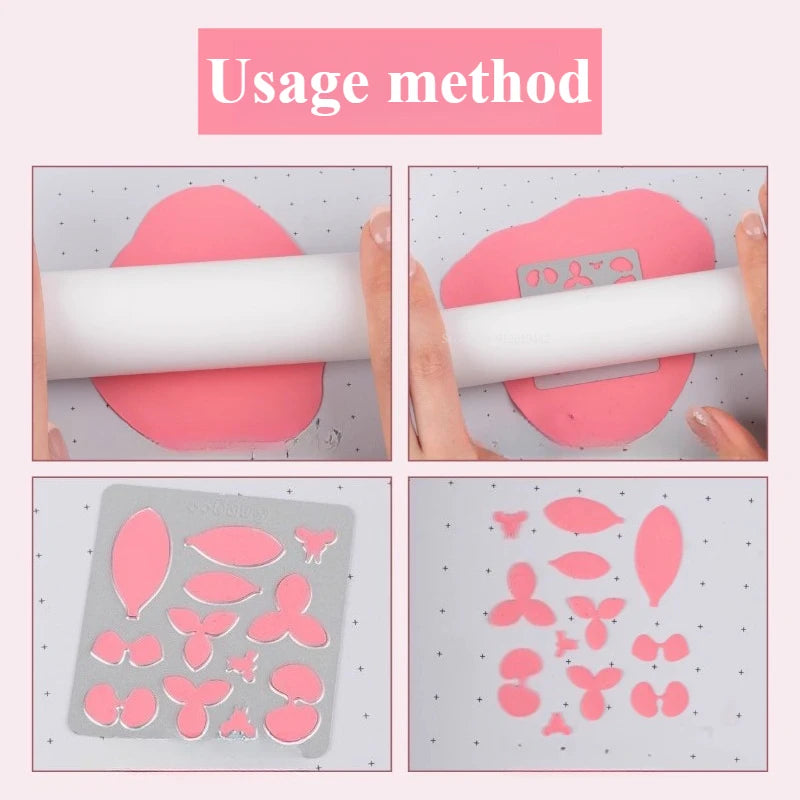 Ultra-light Clay Simulation Plant and Flower Leaves and Petals Shapes Carbon Steel Cutting Mold DIY Doll Decoration Making Tools