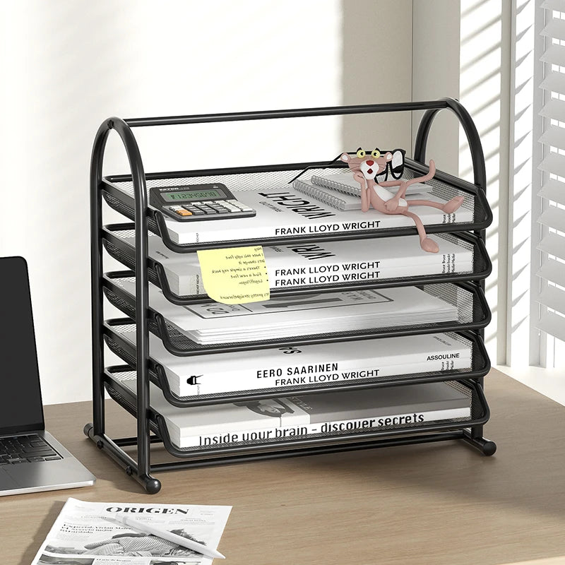 3 Tier Mesh Desk Organizers,Office Supplies Organizer,Desk Organizer Tray,File Storage,Mesh Paper Tray,File Organizer Tray