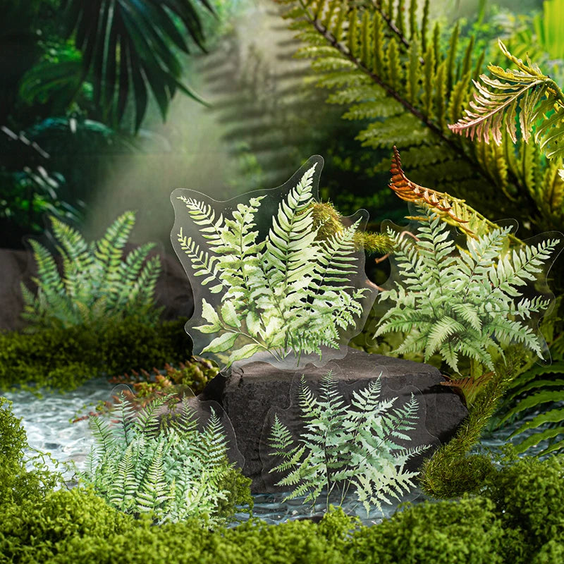 JIANQI Plant Sticker pack 20pcs Natural plants Transparent Waterproof Grass hand account Decoration Scrapbooking supplies