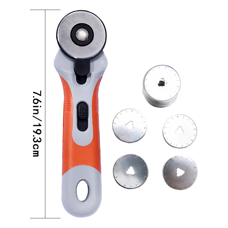 45mm Patchwork Roller Wheel Knife Cloth Cutting Knife Leather Paper Fabric Craft Fabrics Rotary Cutter Sewing Accessories