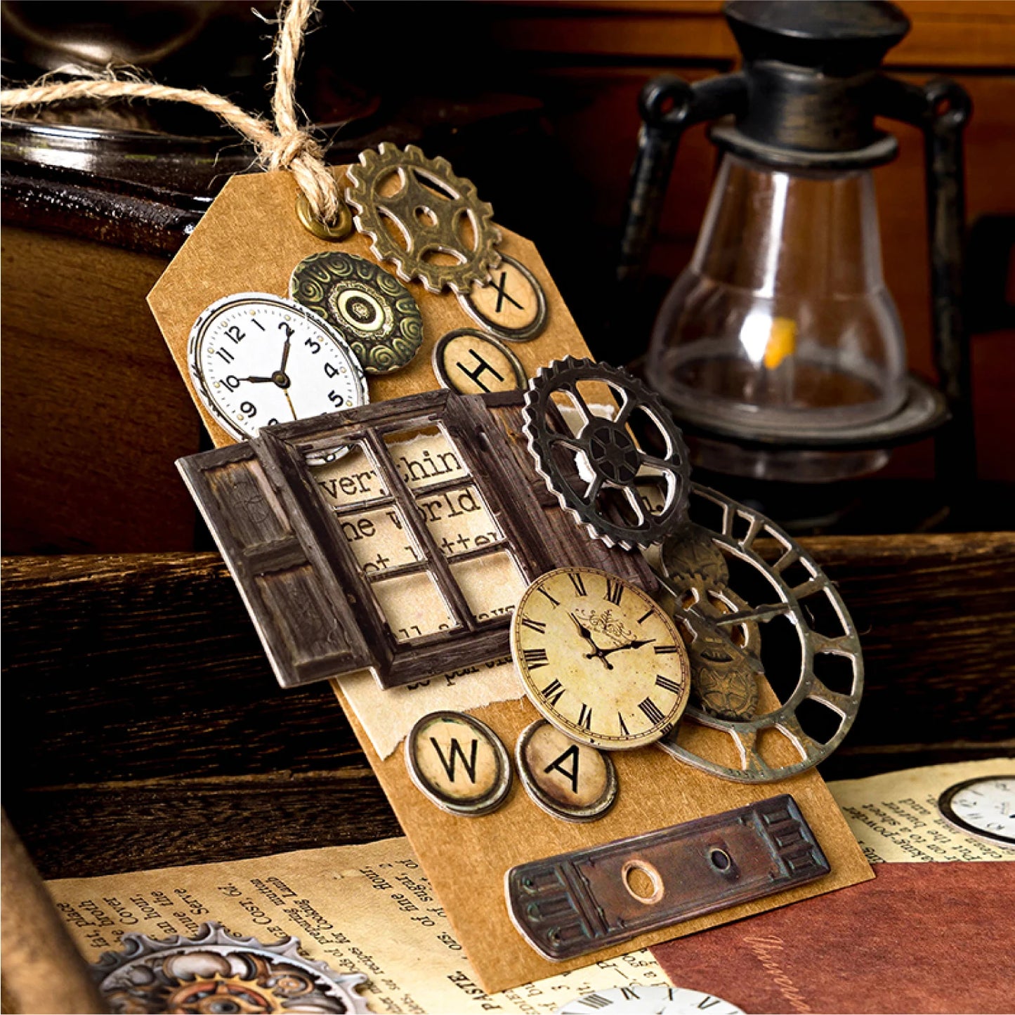 2pcs 3D Stereoscopic Die cut Stickers Bronze Museum Theme Decorative handmade Scrapbooking Material Diary Album Craft Supplies