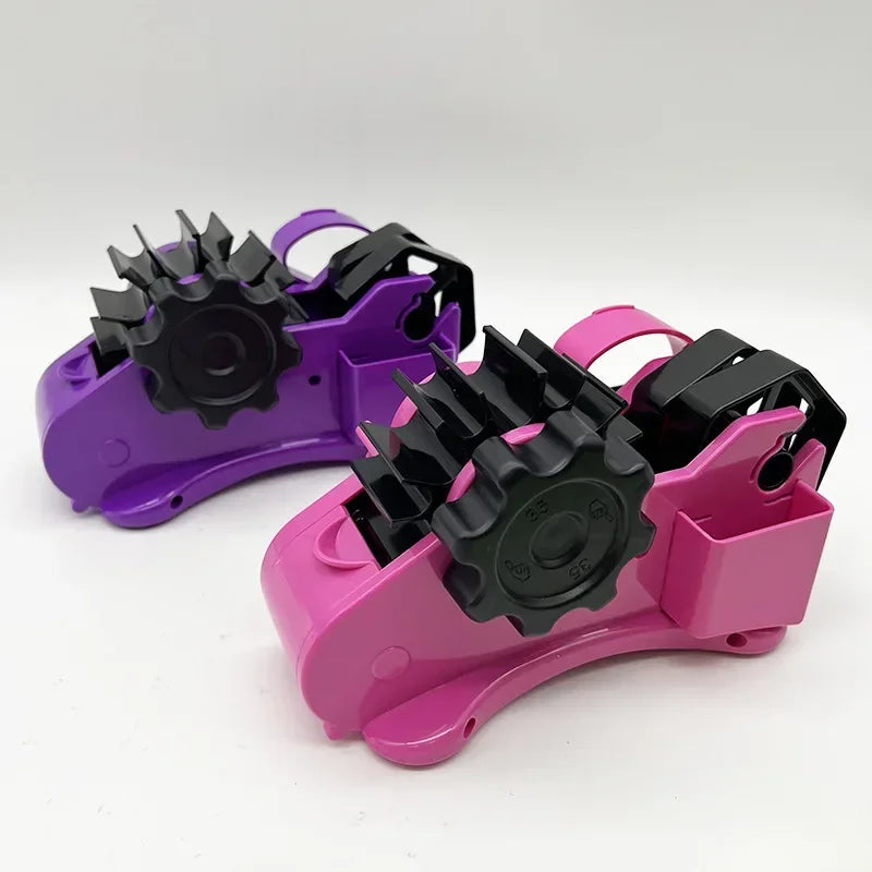 Semi-Automatic Tape Dispenser Multi-roll Cutting Reusable Thermal Tape Dispenser with Compartment for Thermal Transfer Tape