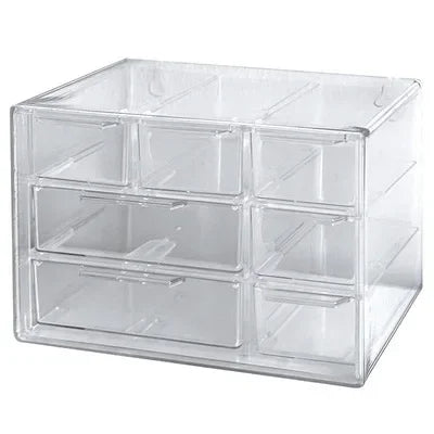 Acrylic Storage Box Desktop Dustproof Drawer Style Jewelry Comb Cosmetic Organizer Perfume Storage Rack Desk Accessories
