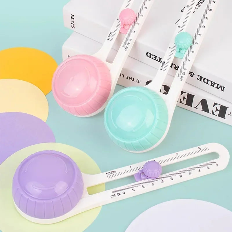 Plastic 2-20cm Circle Paper Cutter Multifunctional Craft Cutting Tools Paper Scrapbooking Cards Cutters For Home Study Offices