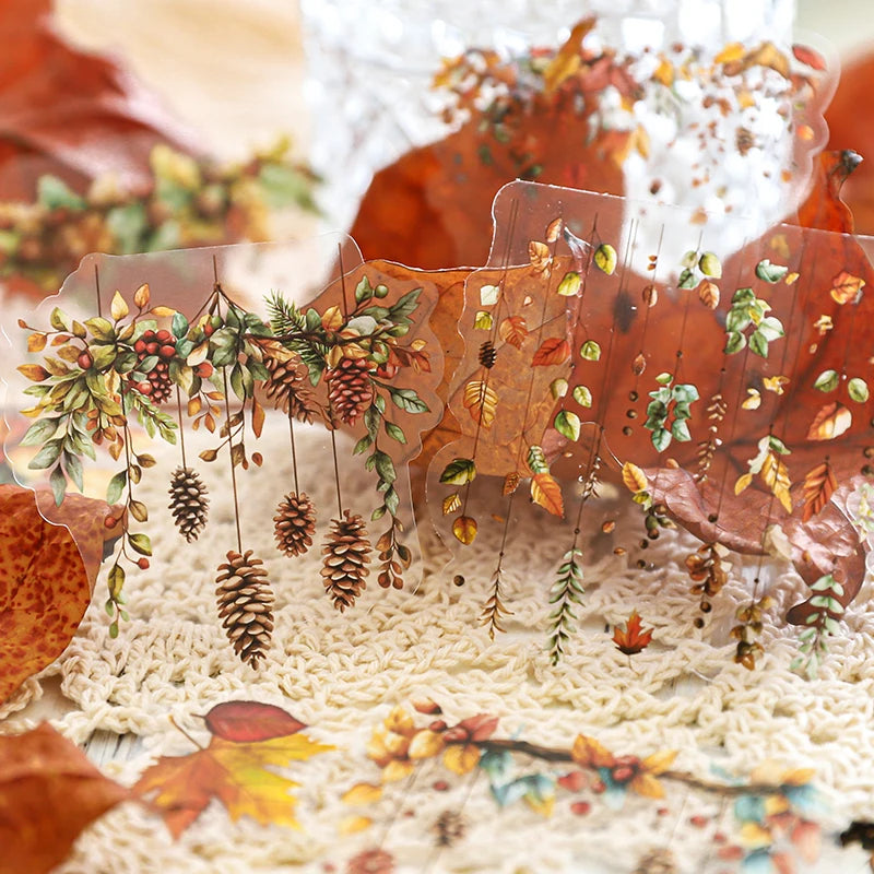 JIANQI 30 Pcs Natural Plant Flower Stickers PET Transparent Decorative Decals DIY Planner Diary Journal Scrapbook supplies