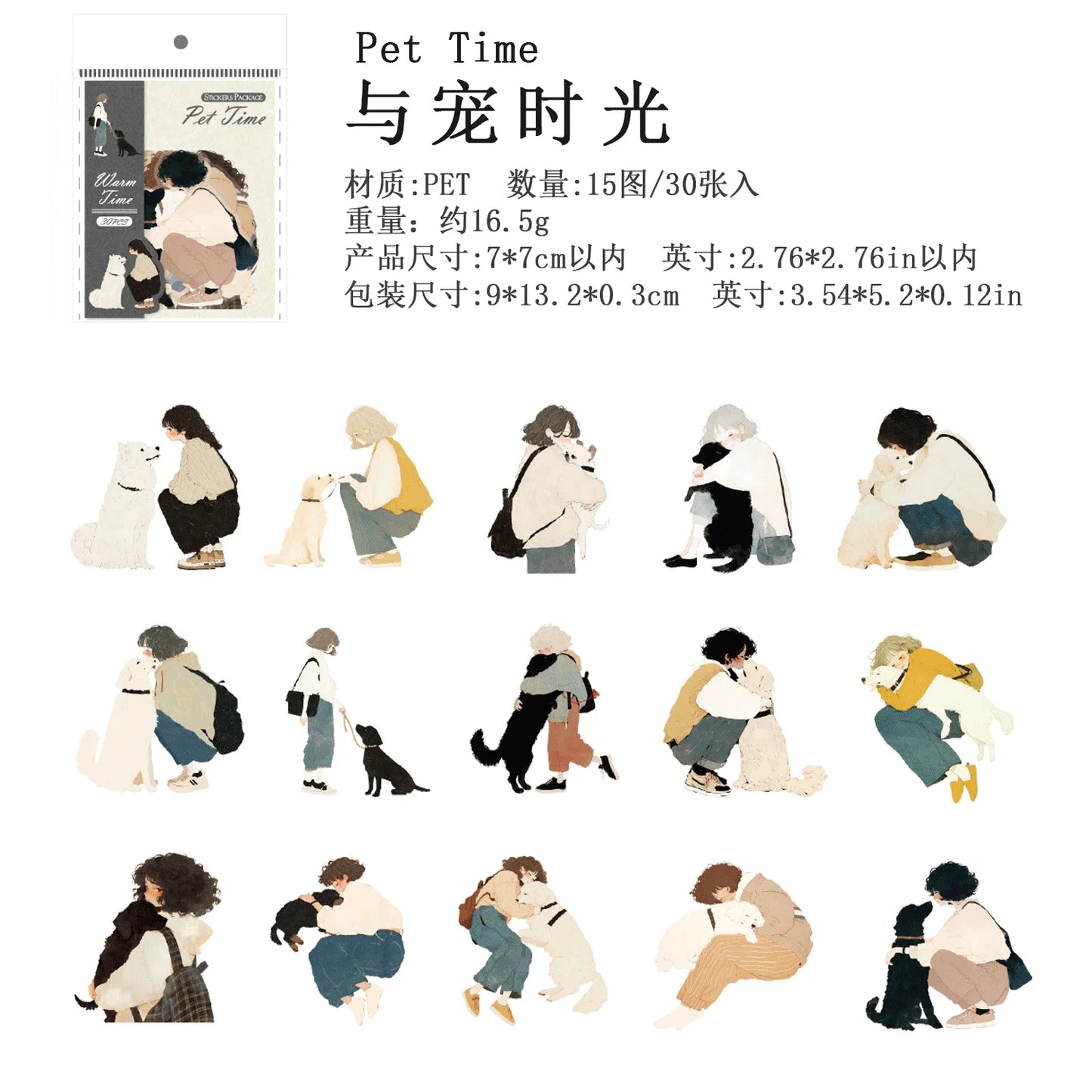 JIANQI 30 pcs Large size PET Stickers Life girl Decorative handmade Scrapbooking Material Diary Album Craft Supplies