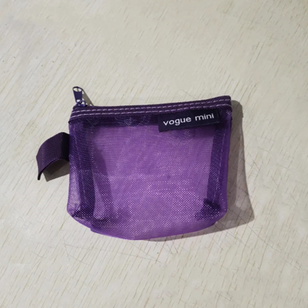 Mesh Storage Bags, Zipper Pouches, Travel Portable Lipstick Bags ID Credit Card Holder Small Coin Purse