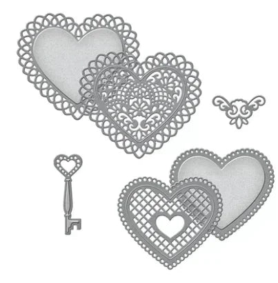 Flowers and Love Hot Foil 2025 NEW Cutting Dies Scrapbook Diary Decoration Stencil Embossing Template DIY Greeting Card Handmade