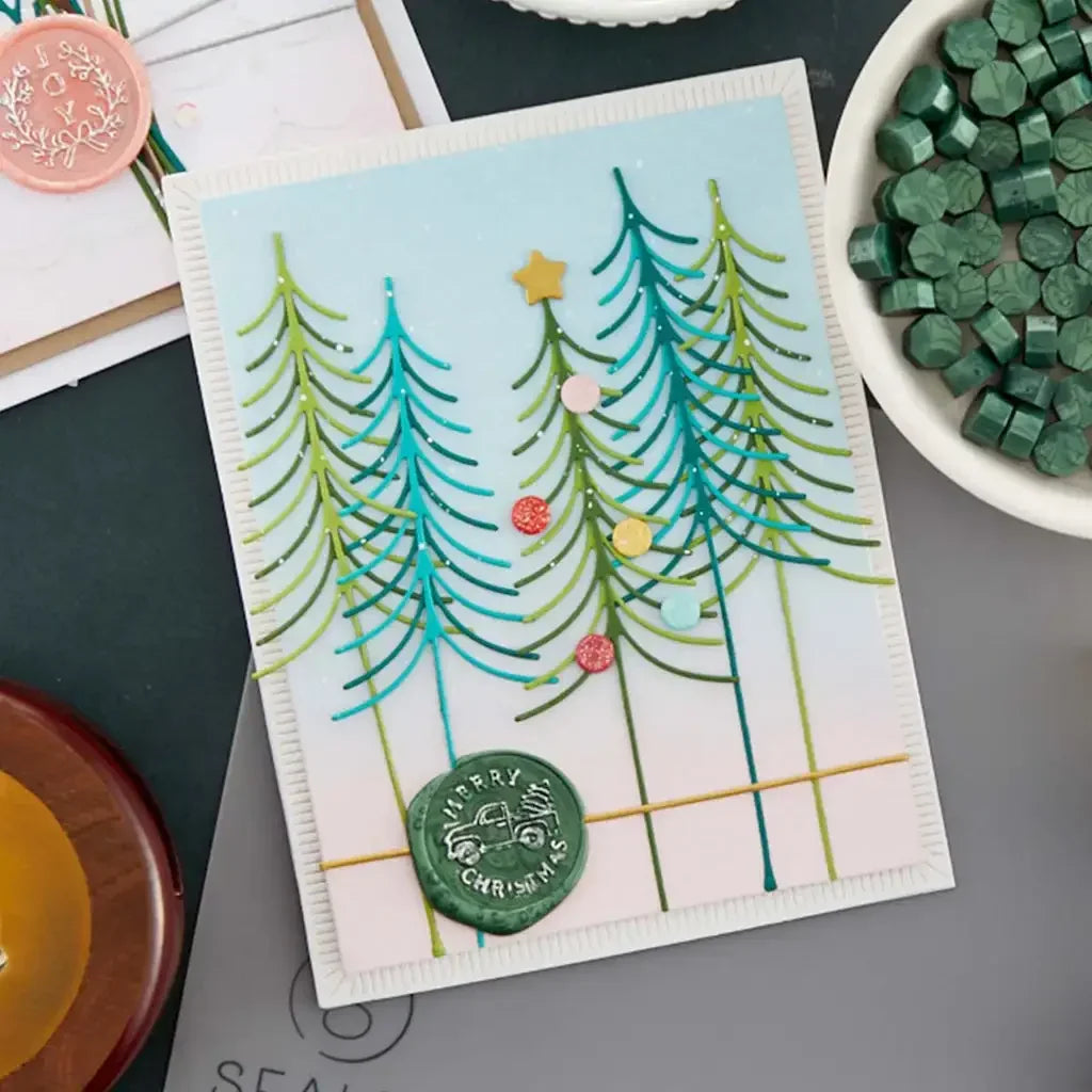 Christmas Series Wax Seal 2025 NEW Cutting Dies Scrapbook Diary Decoration Stencil Embossing Template DIY Greeting Card Handmade