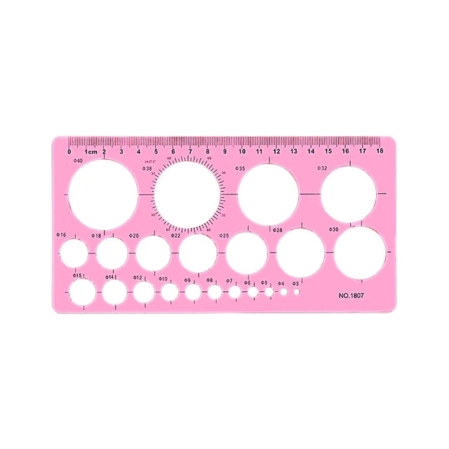 1Pcs 18cm Drawing Stencil Mechanical Ruler DIY Quilling Ruler Rulers Round Template Circle Size Template Ellipse Drafting