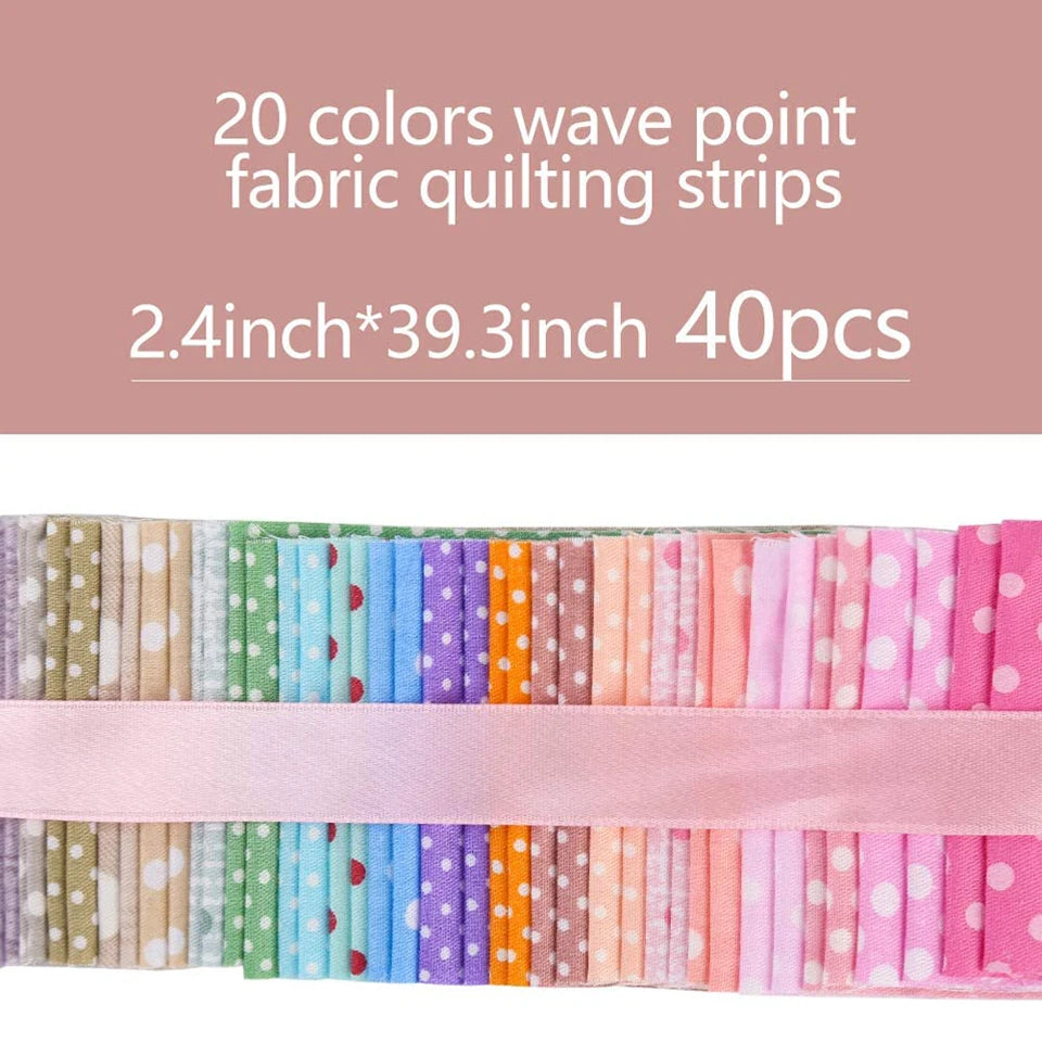 1Pack Fabric Roll Jelly Roll Up Cotton Fabric Quilting Strips Random Pattern Patchwork Craft Cotton Quilting Supplies