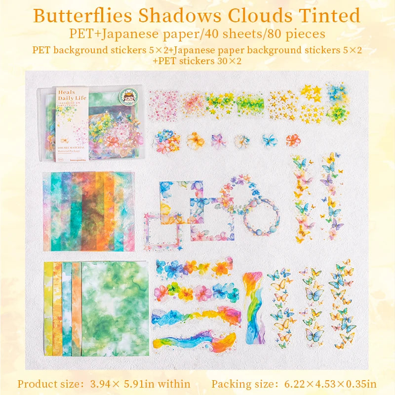 JIANQI 80pcs Vintage Stickers Set Diy Scrapbooking material Labels paper for Journal notebook Planner hand made Craft Supplies