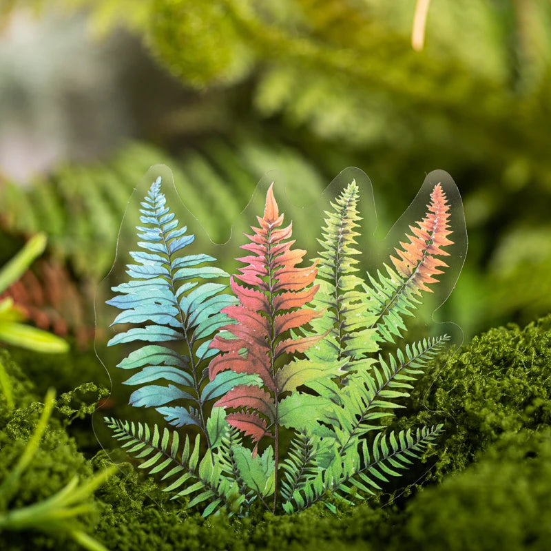 JIANQI Plant Sticker pack 20pcs Natural plants Transparent Waterproof Grass hand account Decoration Scrapbooking supplies