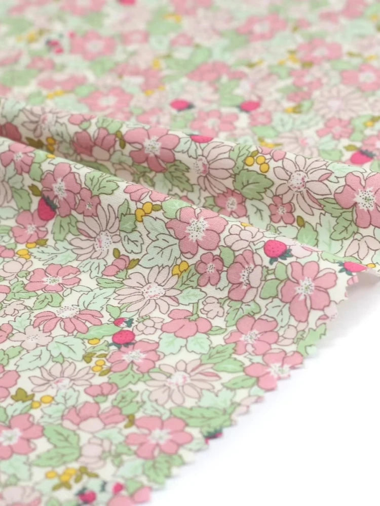 145x50cm Pastoral Floral Poplin Cotton Fabric DIY Children's Wear Cloth Make Bedding Quilt Decoration Home