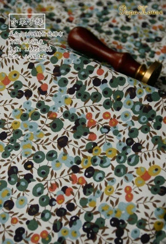 145x50cm Pastoral Floral Poplin Cotton Fabric DIY Children's Wear Cloth Make Bedding Quilt Decoration Home