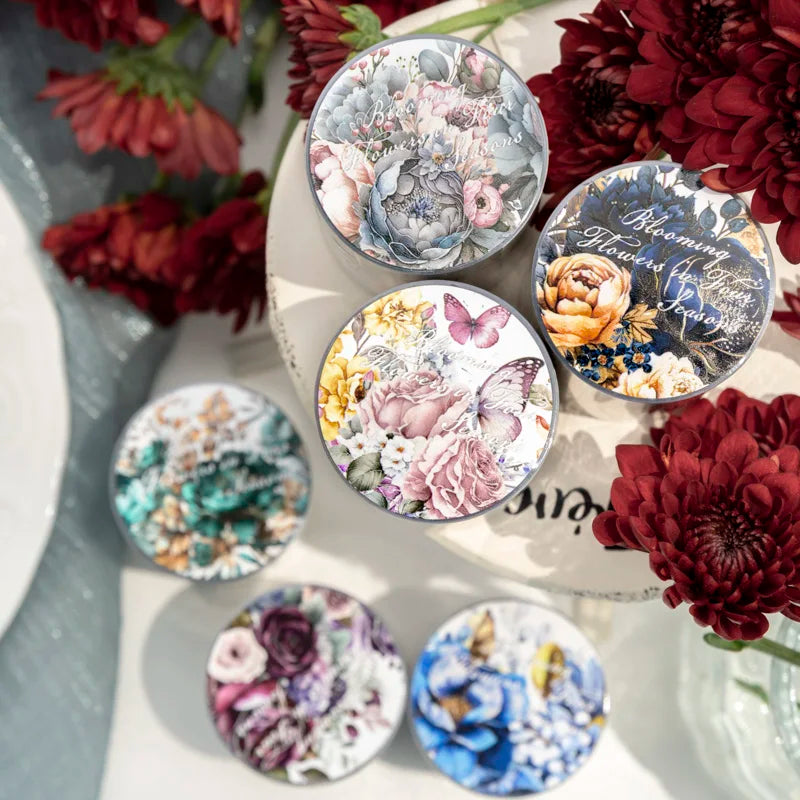 50mm*2m PET Natural Plant Flowers tape Sticker Decorative collage Adhesive Diy Scrapbooking hand made Masking tape