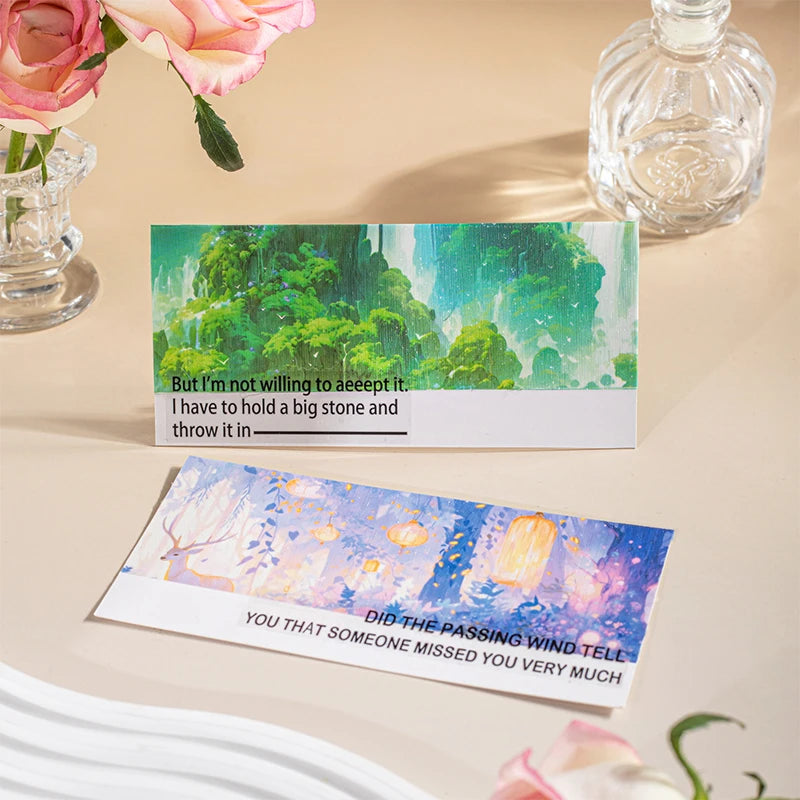 JIANQI 60mm*2m PET Tapes Beautiful sceneryStickers Decor Junk Journal DIY Scrapbooking School Supplies Collage Stationery Tapes
