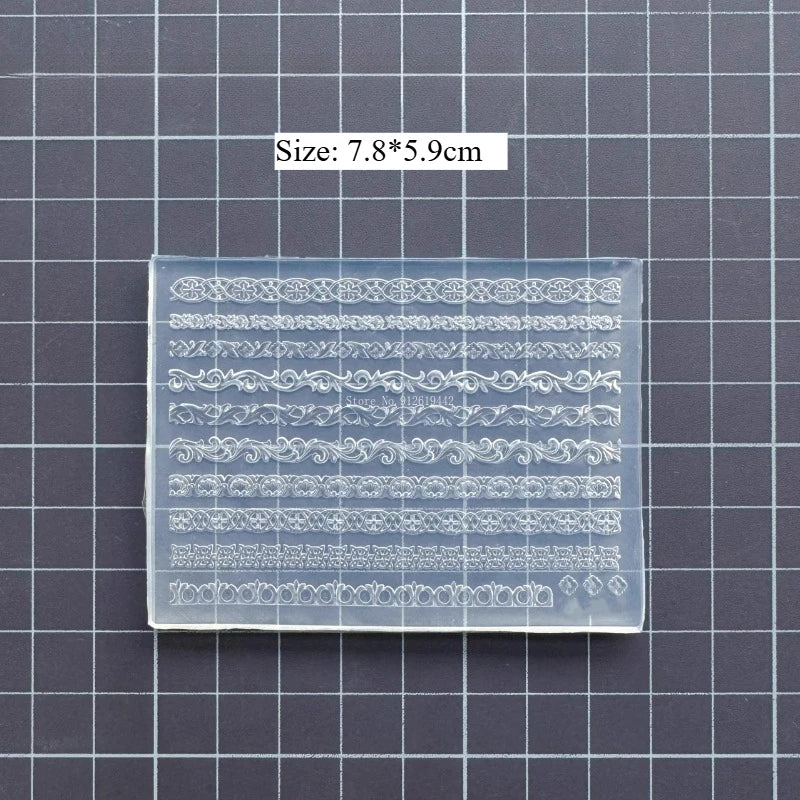 Lace relief patterns Chinese style patterns sweater texture silicone mold DIY Ultra-light clay doll Clothing Texture making tool