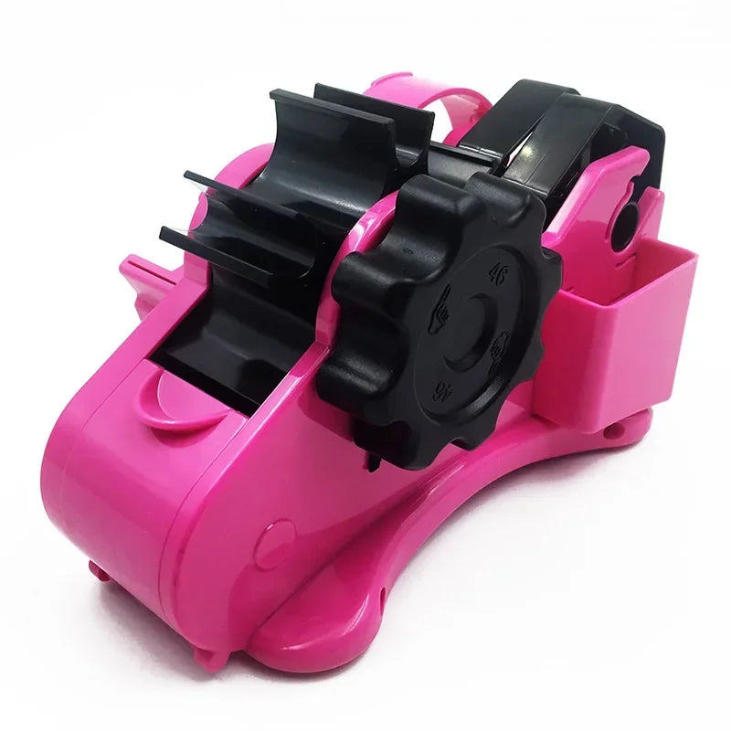 Semi-Automatic Tape Dispenser Multi-roll Cutting Reusable Thermal Tape Dispenser with Compartment for Thermal Transfer Tape