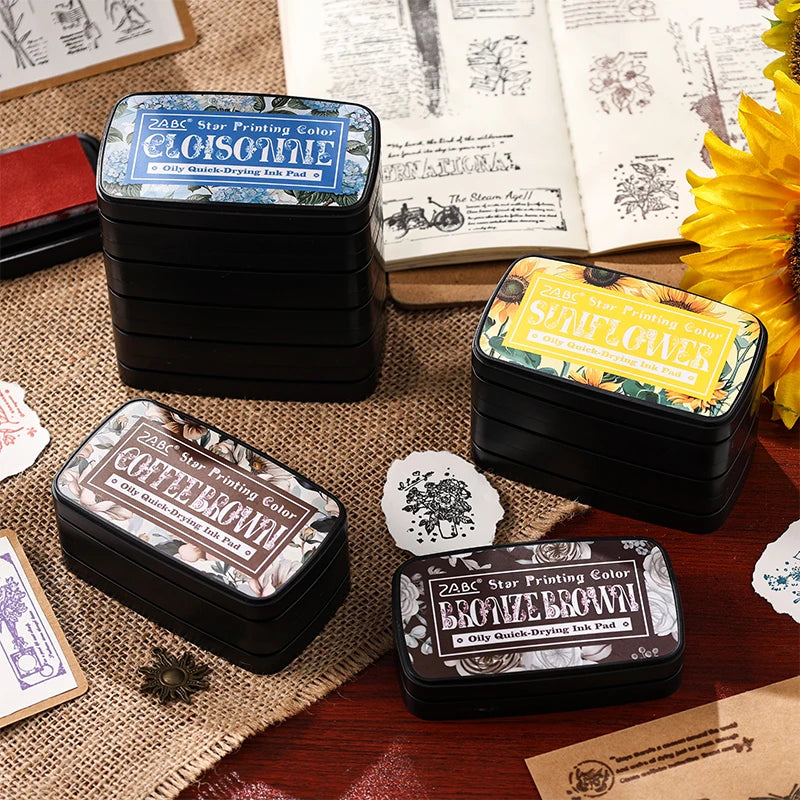Colorfull Multicolor Ink Pad Planner Stamps Art Scrapbook Student Supplies Self Ink Stamp Inkpad School Accessories Stationery