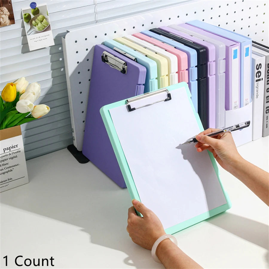 1pc Multi-Functional A4 Clipboard Document Holder - File Organizer with Sturdy Acrylic Board Clip for Office, School