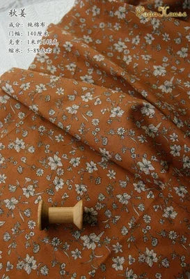 145x50cm Pastoral Floral Poplin Cotton Fabric DIY Children's Wear Cloth Make Bedding Quilt Decoration Home